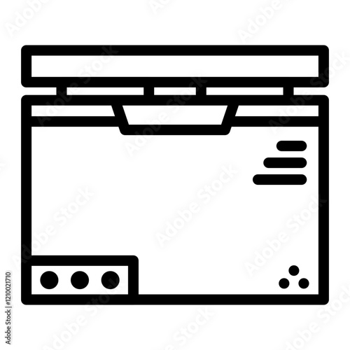Vector Design Deep Freezer Icon Style