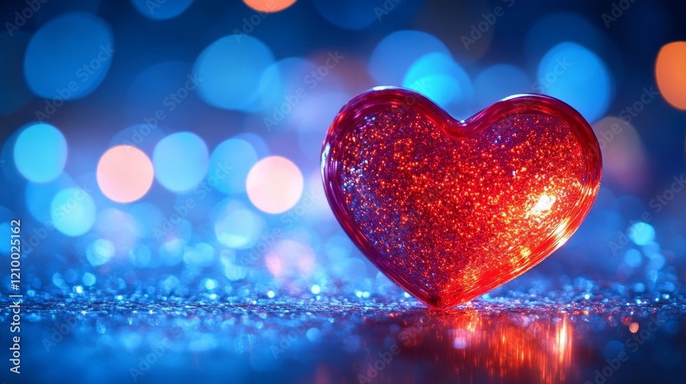 Close-up of vibrant heart-shaped bokeh lights, glowing and soft, romantic and dynamic, high resolution, warm and inviting atmosphere Close-up of vibrant heart-shaped bokeh lights, glowing and soft, romantic and dynamic, high resolution, warm and inviting atmosphere