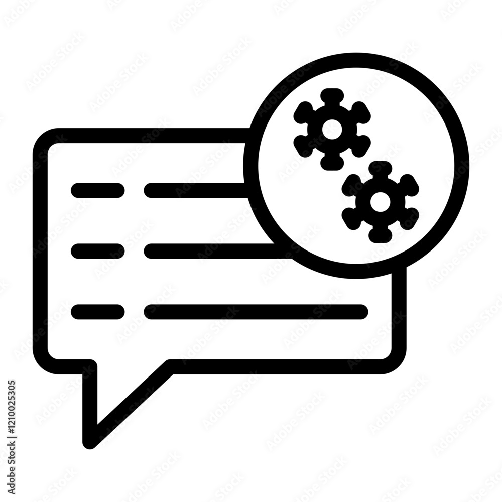 Vector Design Chat Virus Icon Style Vector Design Chat Virus Icon Style
