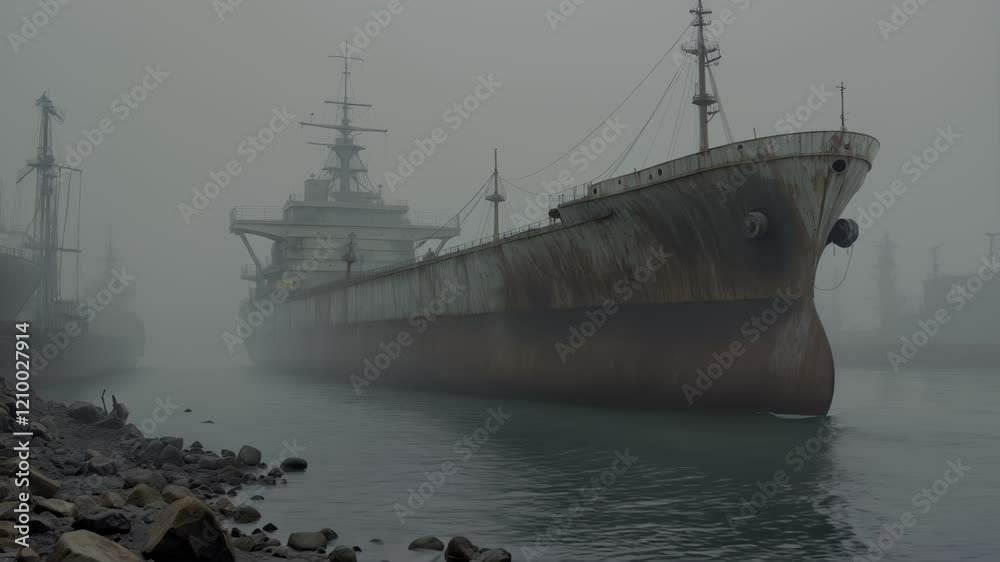 big old rusty ships in a tuna harbor big old rusty ships in a tuna harbor