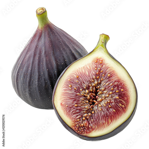 Juicy organic figs on transparent background fresh food healthy fruit png
