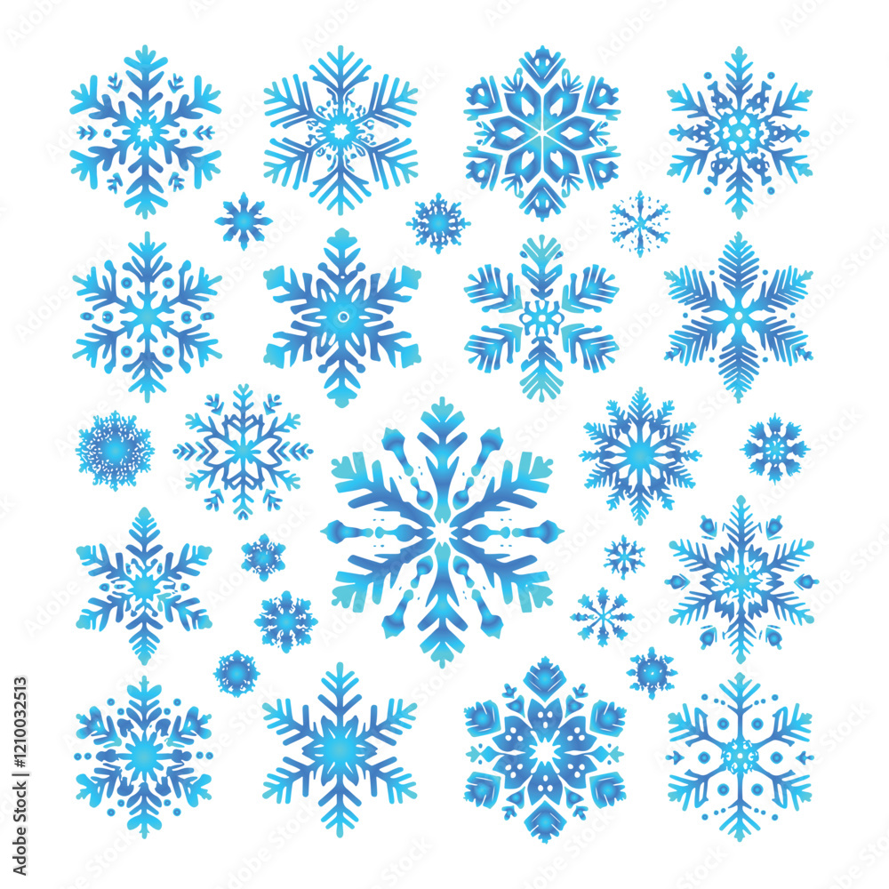 Snowflake vector design on a set with white background Snowflake vector design on a set with white background