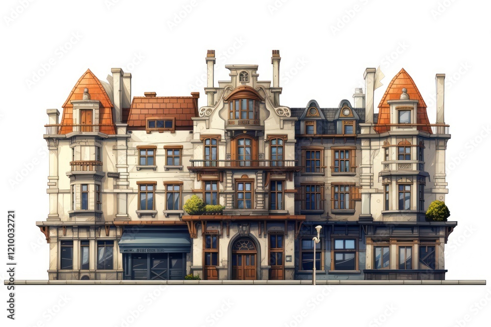 Fototapeta premium Building architecture house city