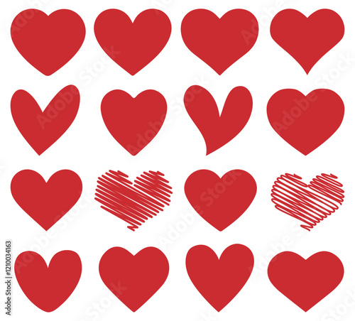 Heart, love, romance red hearts. Heart vector icons. Red heart love symbol isolated editable vector. Vector hearts for Christmas gifts, Valentine's Day, birthday. Simple trendy cute symbol. Soul, core