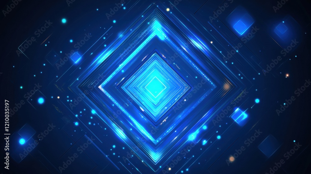 a blue abstract background with a square shape a blue abstract background with a square shape