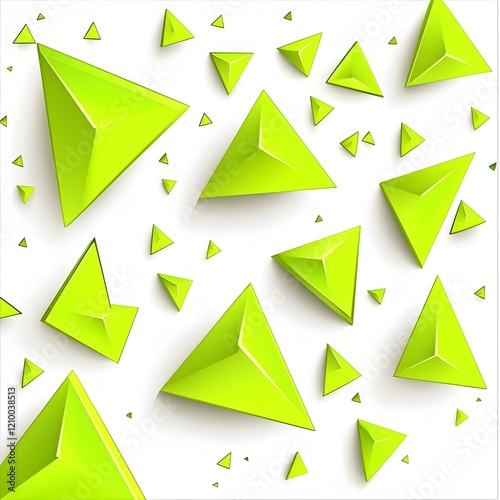 Free Download Abstract minimalist design featuring green and white tones with sharp, angular triangular shapes arranged in a 4:3 format - GFXLoad