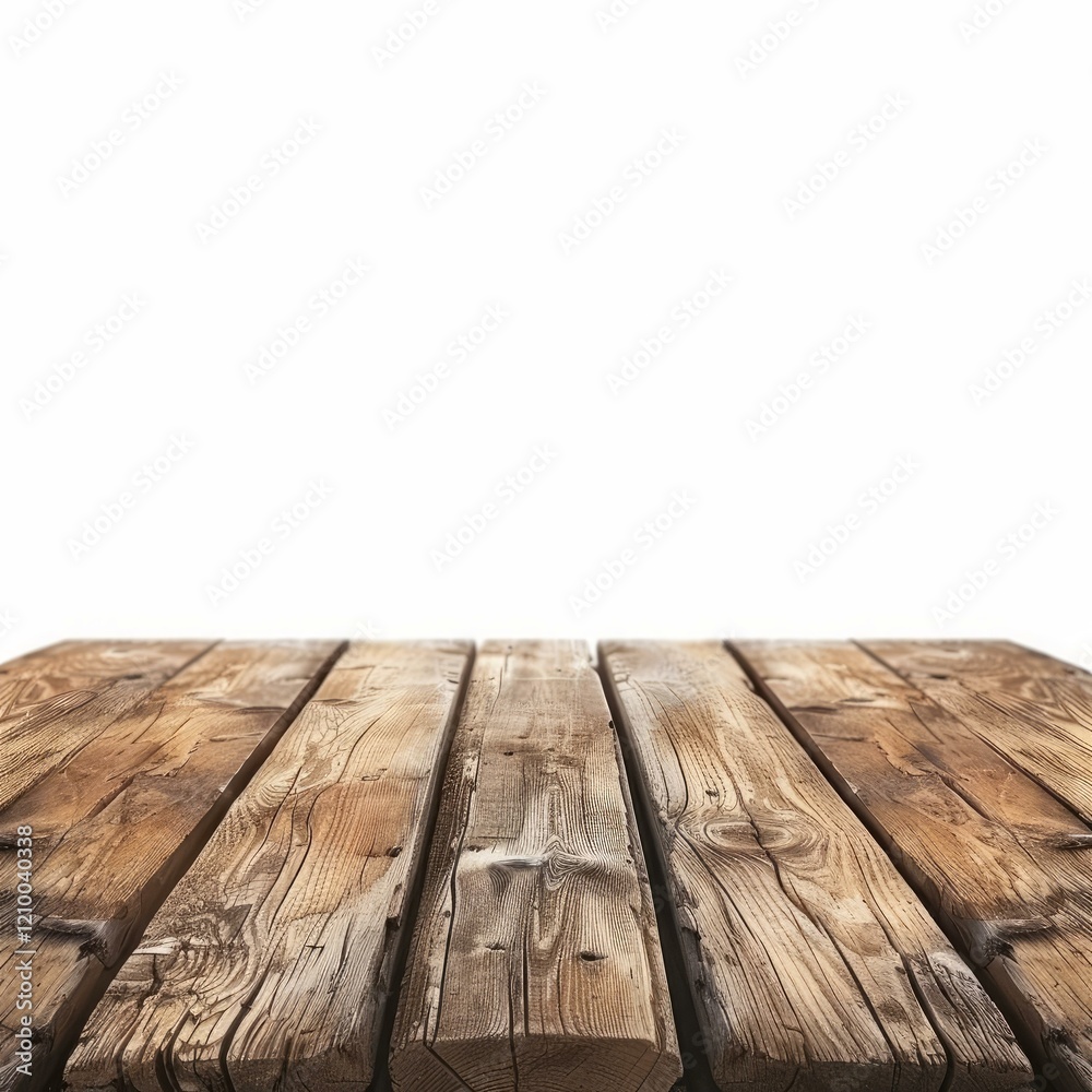 Wooden planks forming a tabletop surface, creating a rustic and natural backdrop ideal for showcasing products Wooden planks forming a tabletop surface, creating a rustic and natural backdrop ideal for showcasing products