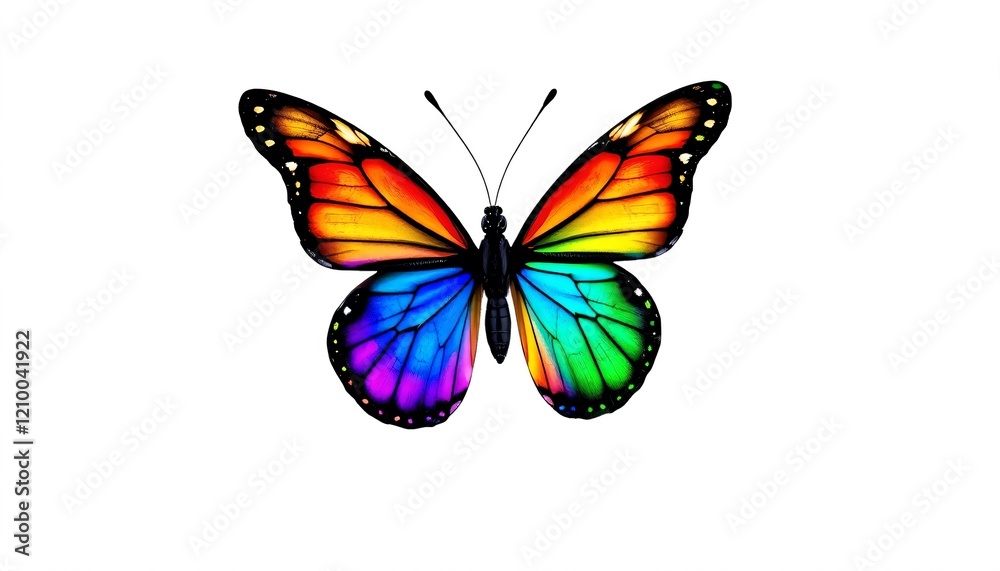 butterfly image with unique wings on a white background butterfly image with unique wings on a white background