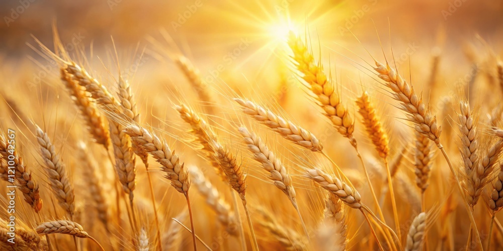 Golden Wheat Field Basking in the Warm Glow of the Setting Sun's Rays Golden Wheat Field Basking in the Warm Glow of the Setting Sun's Rays
