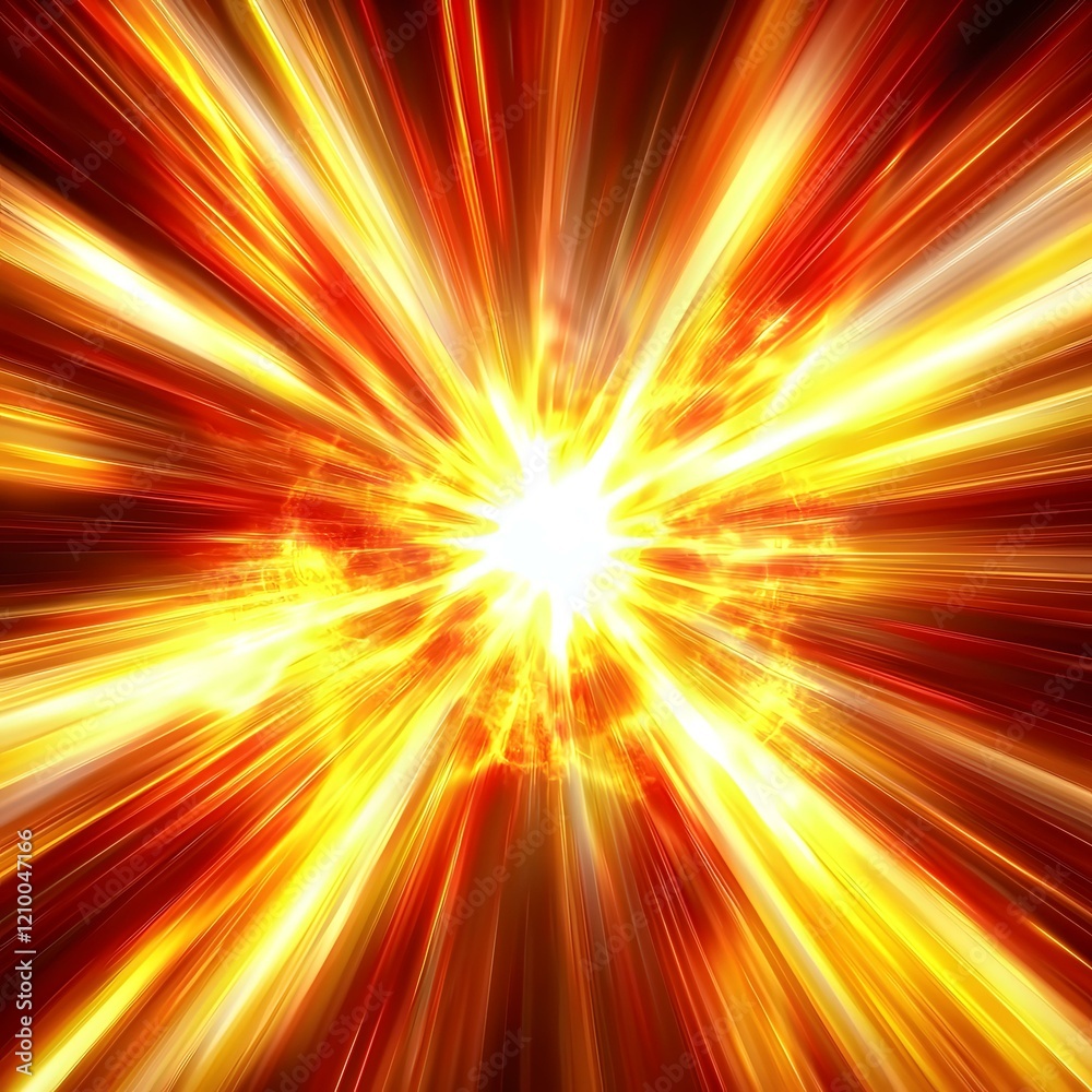 Obraz premium Red and yellow minimalist background featuring smooth radial gradients that transition from the center outward, creating a warm and dynamic visual in a 16:9 layout