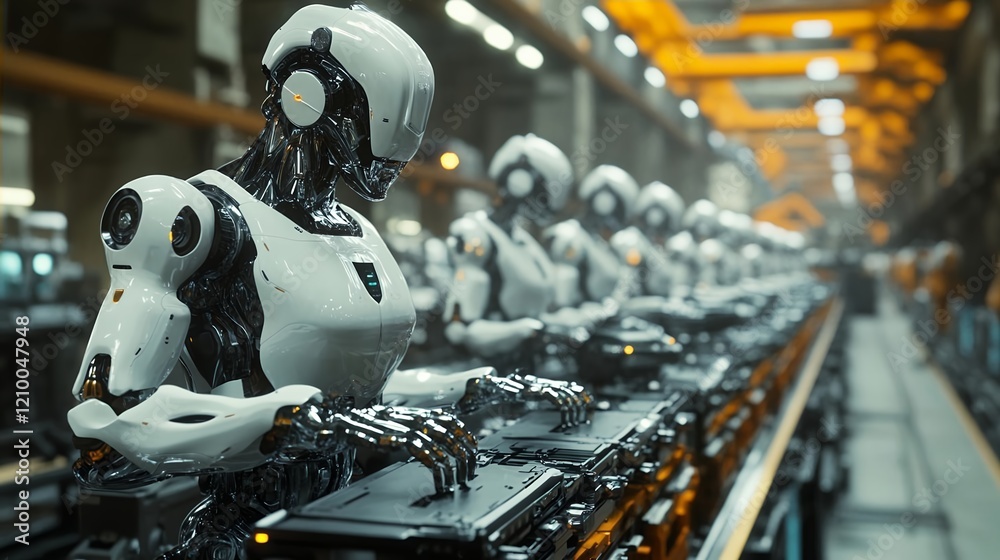 Factory Robots Assembly Line Automation Future Tech Factory Robots Assembly Line Automation Future Tech