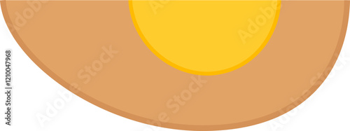 Spiced corned egg.
Soy Sauce Braised Egg.
Sliced Braised Egg.
Traditional spiced corned egg flat icon vector isolated.
Transparent background.
