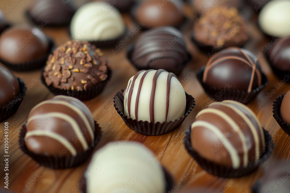 Chocolate treats and confections, generative AI Chocolate treats and confections, generative AI