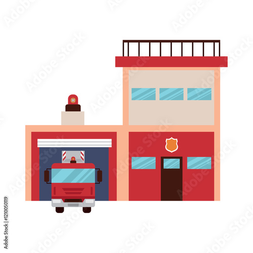 firefighter station and garage