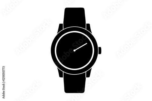 classic hand watch icon silhouette vector