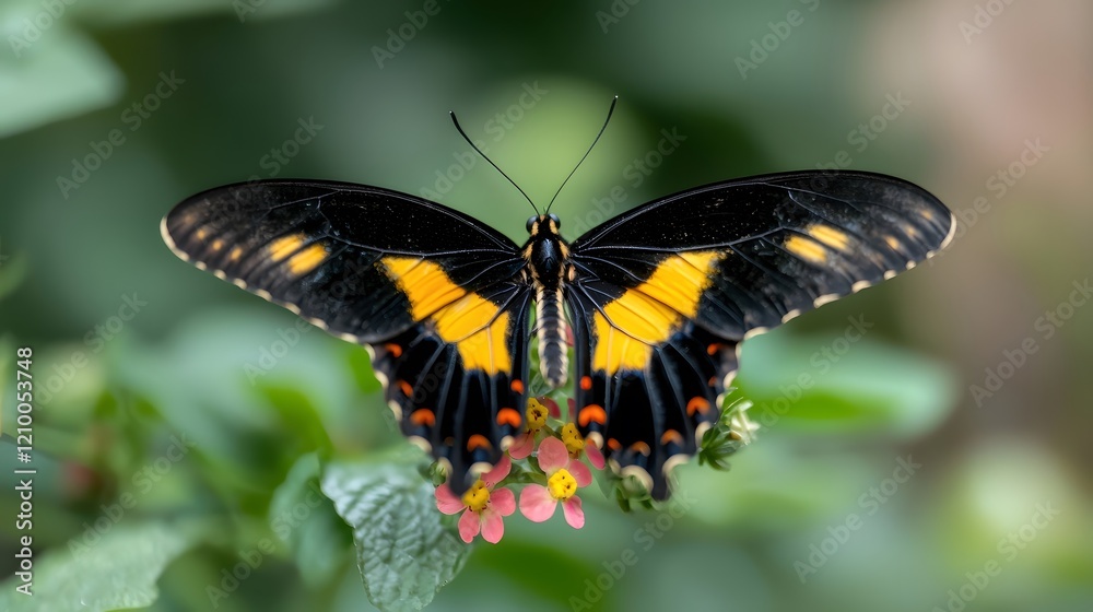 Close-up_of_a_butterfly_resting_on_a_flower_vibrant_wing Close-up_of_a_butterfly_resting_on_a_flower_vibrant_wing