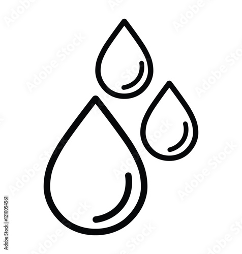 water drop vector icon. raindrop sign. simple oil, tear or water droplet symbol. vector illustration on transparent background.