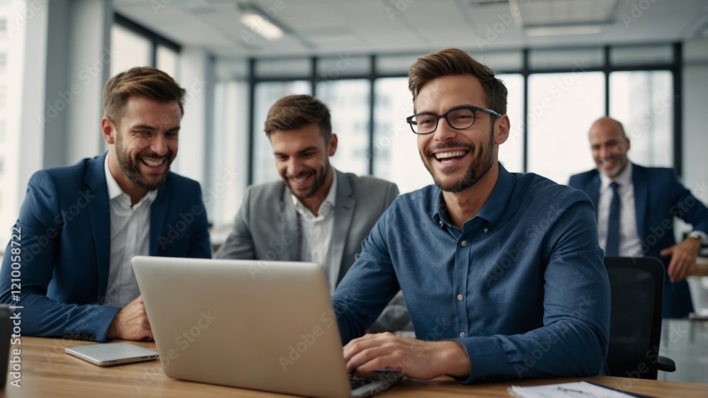 Group of professionals engaged in teamwork and collaboration in a modern office setting during a sunny day Group of professionals engaged in teamwork and collaboration in a modern office setting during a sunny day