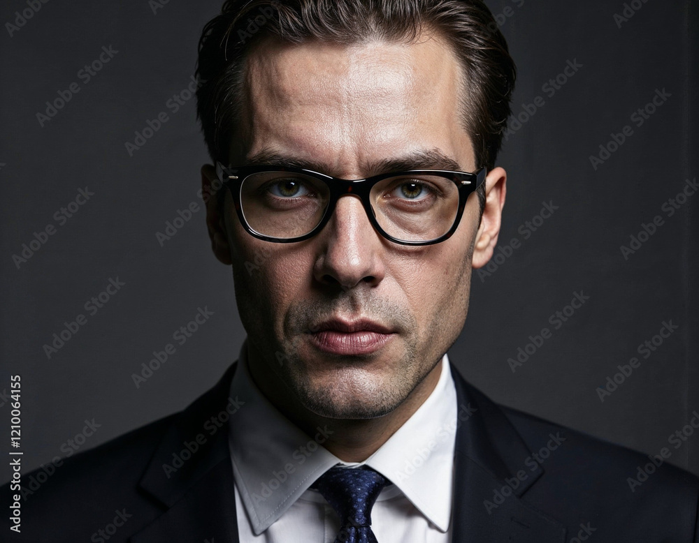 Business vision and success. Vision of success. Successful leader businessman in suit. Business man in glasses. Man has vision to success. Businessman represent leadership. Serious and concentrated Business vision and success. Vision of success. Successful leader businessman in suit. Business man in glasses. Man has vision to success. Businessman represent leadership. Serious and concentrated
