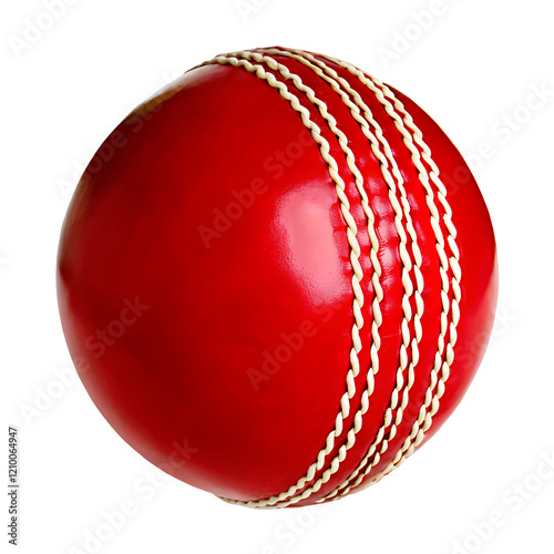 cricket ball on isolated on white background PNG.AI GENERATED