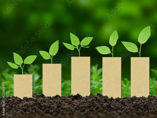 Eco-friendly investment growth highlighting sustainable business practices and profitable environmental economics