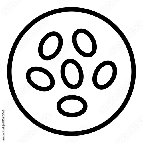 Lactococcus icon. Vector line icon