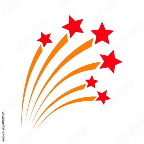 Celebration Fireworks Symbol Vector.