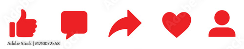 Social media interface icons 1 - Vector illustration