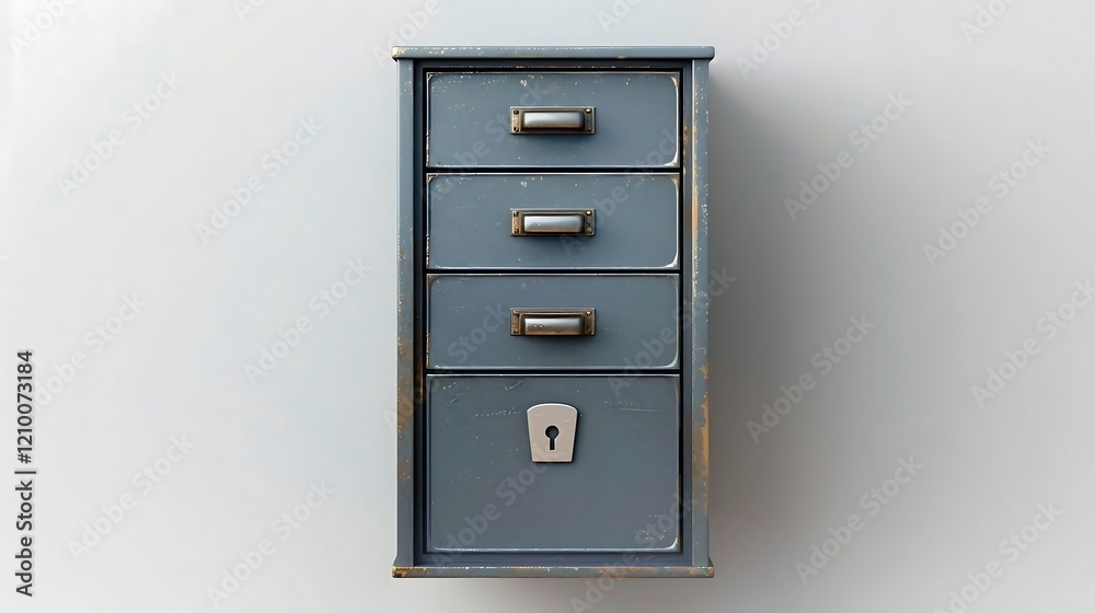 A filing cabinet is a rectangular, sturdy piece of furniture designed to organize and store documents efficiently. Typically constructed from metal or wood, it features multiple drawers that slide smo A filing cabinet is a rectangular, sturdy piece of furniture designed to organize and store documents efficiently. Typically constructed from metal or wood, it features multiple drawers that slide smo