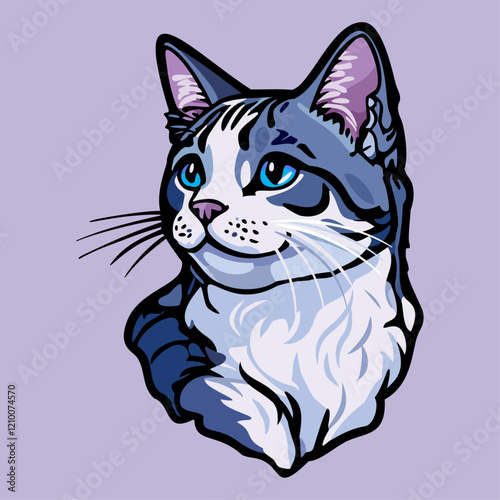 青い目の青い猫