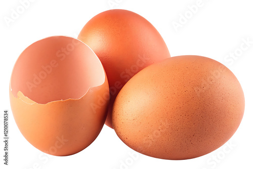 Set of eggs isolated on white background PNG.AI GENERATED photo