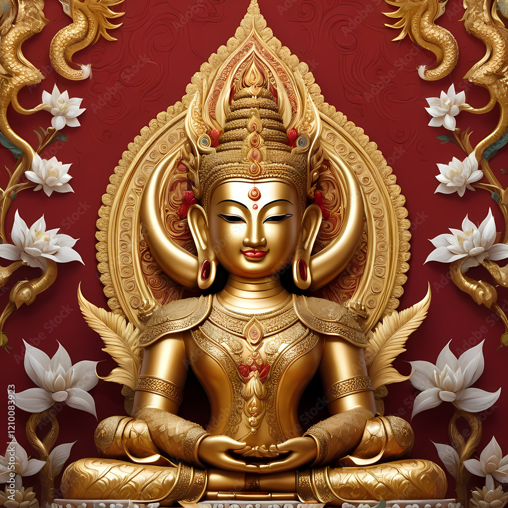 Fototapeta premium Thai Temple Mural