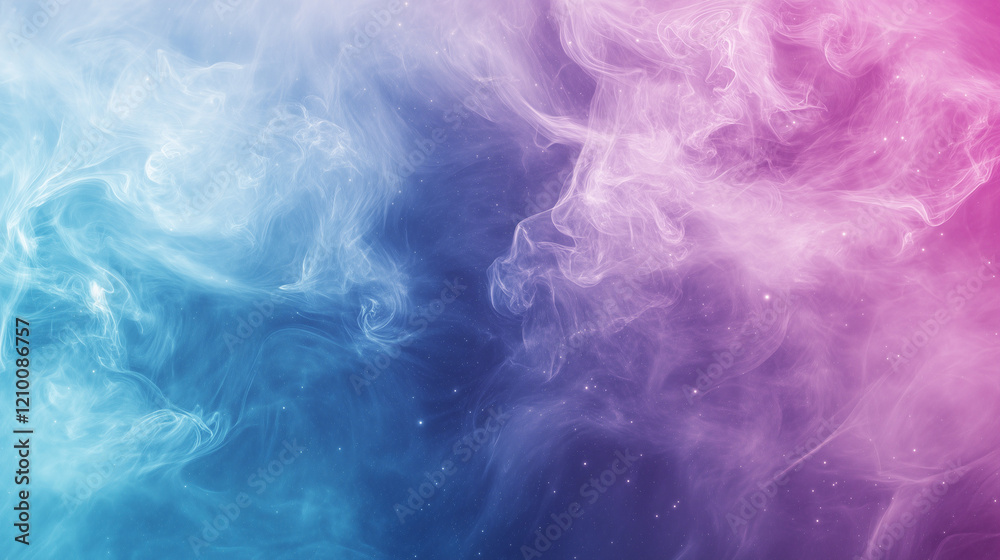 Obraz premium Dreamy pink and blue smoke gradient