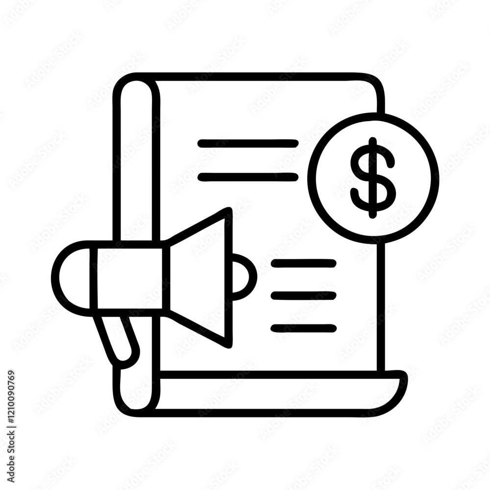 ad budget icon, ad budget line art - simple line art of ad budget, perfect for ad budget logos and icons ad budget icon, ad budget line art - simple line art of ad budget, perfect for ad budget logos and icons
