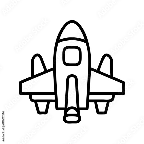 aerospace icon, aerospace line art - simple line art of aerospace, perfect for aerospace logos and icons