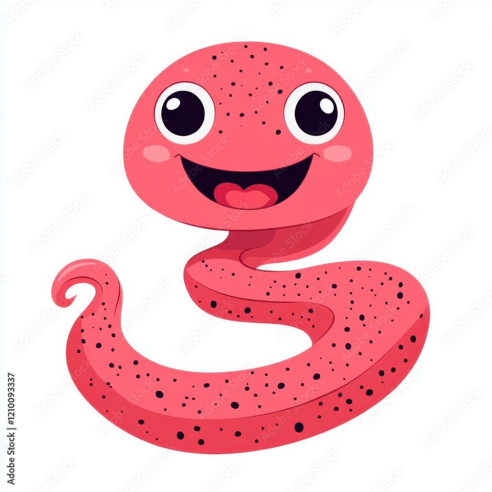 Fototapeta premium a cartoon eel with a friendly face