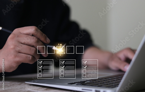 Business success checklist of business people through quality assessment and customer satisfaction A comprehensive survey of selecting business excellence with online surveys and executive feedback 