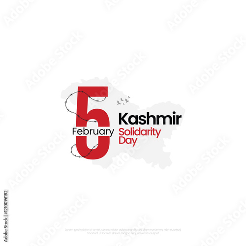 Kashmir solidarity day 5 February in Pakistan. social media post design.