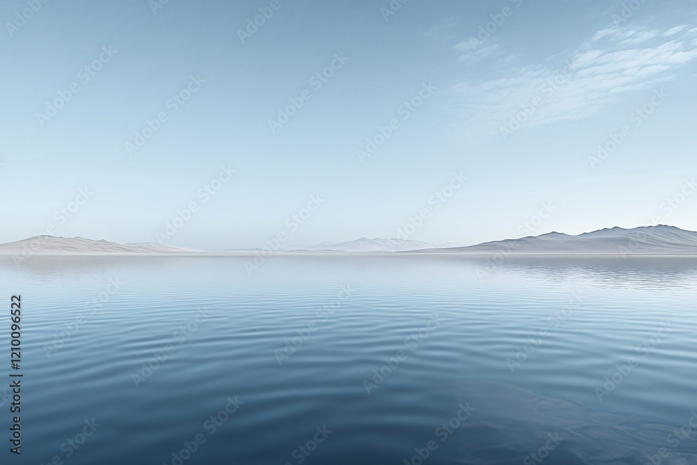 Mirage Effect: A shimmering mirage effect on the horizon of an endless desert plain, creating the illusion of water, captured with photorealistic depth Mirage Effect: A shimmering mirage effect on the horizon of an endless desert plain, creating the illusion of water, captured with photorealistic depth