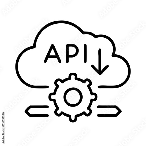 api gateway icon, api gateway line art - simple line art of api gateway, perfect for api gateway logos and icons