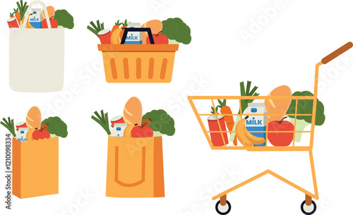 SHopping chart illustration
