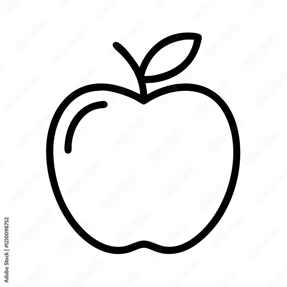 apple icon, apple line art - simple line art of apple, perfect for apple logos and icons apple icon, apple line art - simple line art of apple, perfect for apple logos and icons