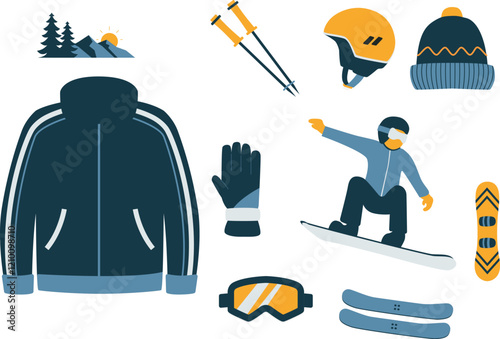 A snowboard sport illustration