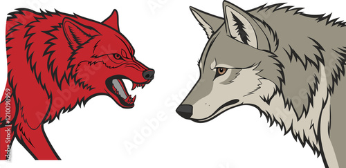 Wolf bundle design and illustrator eps photo