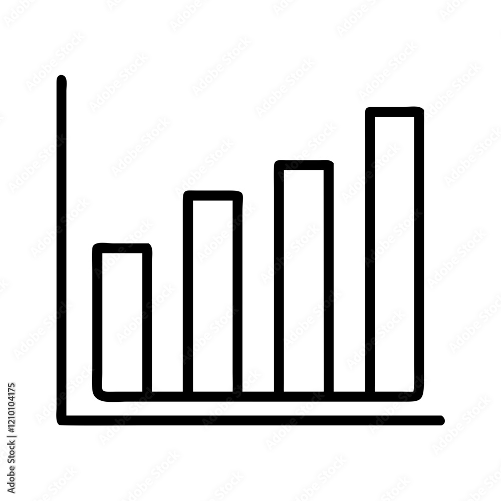 bar chart icon, bar chart line art - simple line art of bar chart, perfect for bar chart logos and icons bar chart icon, bar chart line art - simple line art of bar chart, perfect for bar chart logos and icons