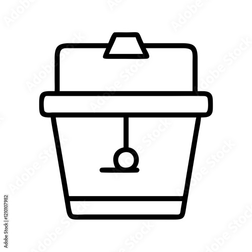 bitbucket icon, bitbucket line art - simple line art of bitbucket, perfect for bitbucket logos and icons photo