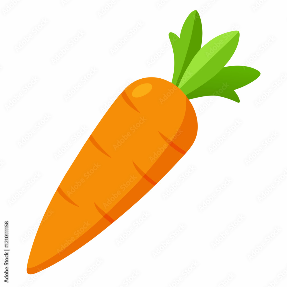 Carrot Outline Graphic on White Background
