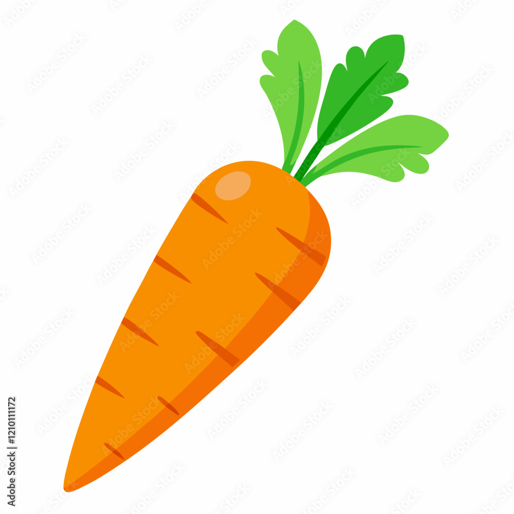 Carrot Outline Graphic on White Background