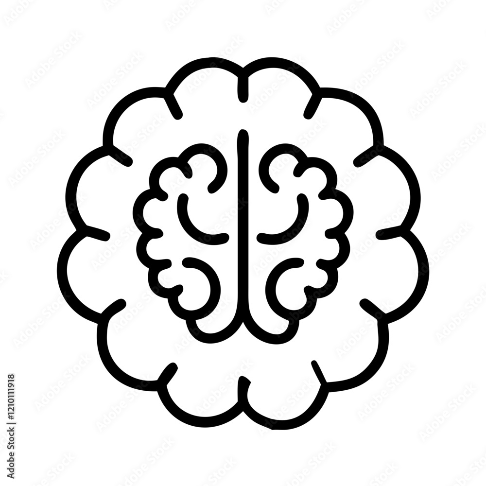 brain skill development icon, brain skill development line art - simple line art of brain skill development, perfect for brain skill development logos and icons brain skill development icon, brain skill development line art - simple line art of brain skill development, perfect for brain skill development logos and icons