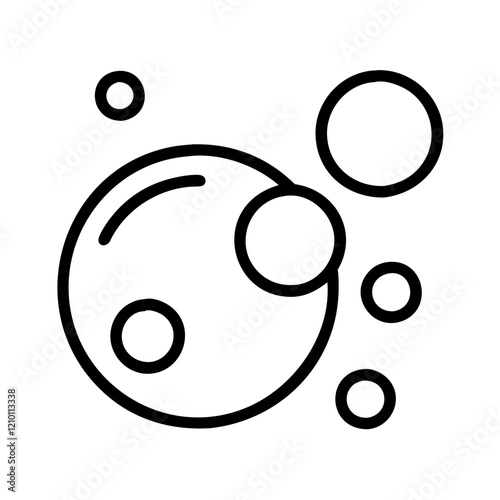 bubble icon, bubble line art - simple line art of bubble, perfect for bubble logos and icons